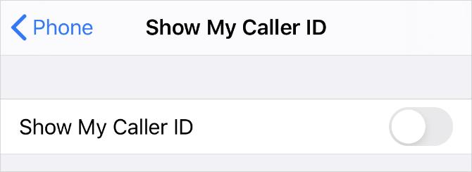 Εμφάνιση της επιλογής My Caller ID από τις Ρυθμίσεις iPhone