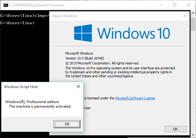 Άδεια χρήσης Windows 10 Build 10240