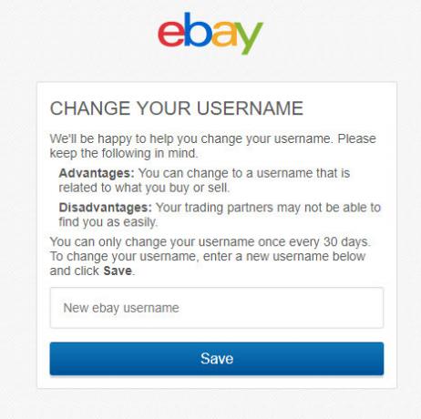 eBay-Change-Όνομα χρήστη