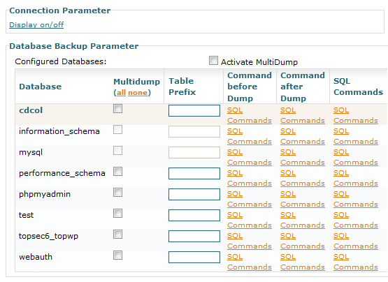 backup μεγάλη βάση δεδομένων mysql