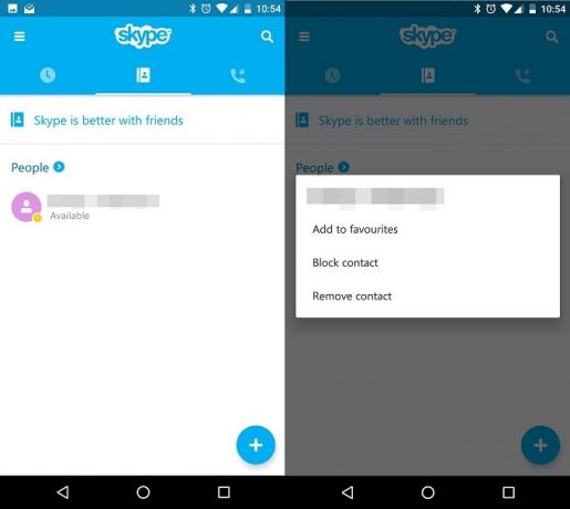 skype επικοινωνία διαγραφή