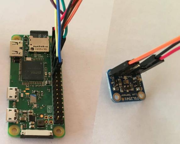 Το Raspberry Pi Zero W συνδέεται με αισθητήρα TSL2561 lux