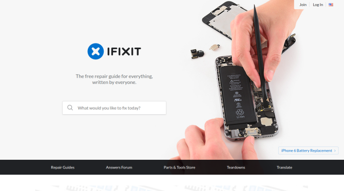 Ιστότοπος επισκευής Gadget IFixIt