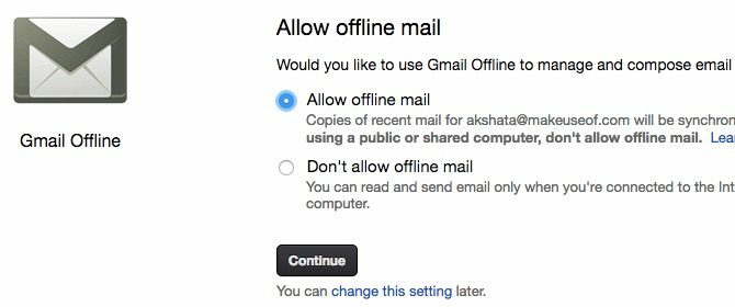 gmail-εκτός σύνδεσης