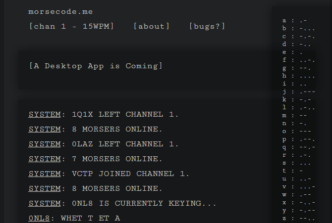 Morsecodeme Morse Code Chat