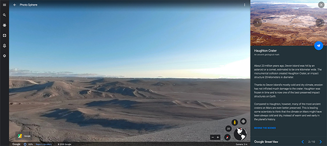 Το Google Tour Mars on Earth