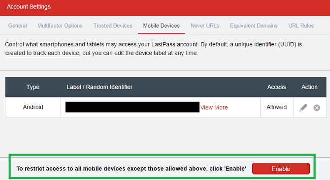 lastpass κινητές συσκευές