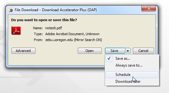 Πρόγραμμα Download Accelerator Plus: A Fast Download Manager with Scheduling & Πολλές άλλες δυνατότητες (δωρεάν λογαριασμοί)