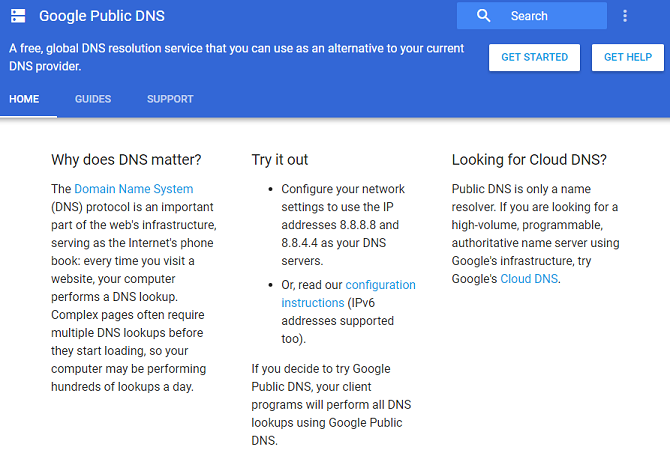 google dns