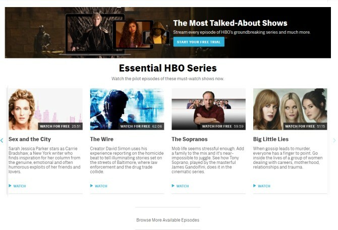 Παρακολουθήστε τον δωρεάν ιστότοπο HBO επεισοδίων