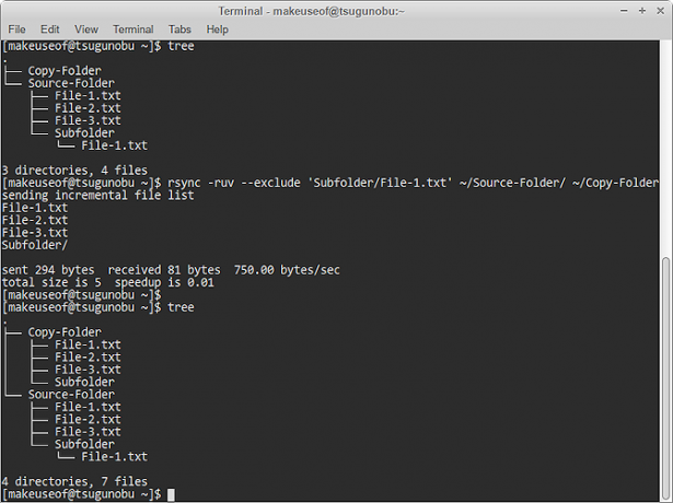 rsync αποκλεισμός