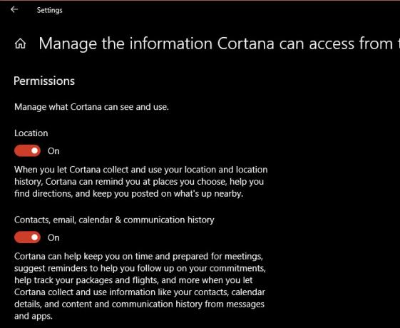 Cortana-Access-Πληροφορίες