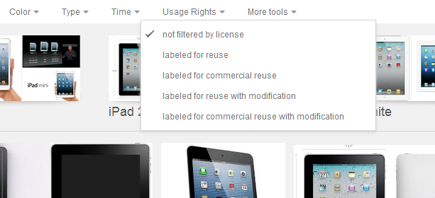 Βρείτε νόμιμες εικόνες στο Google με ένα νέο φίλτρο ipad cc