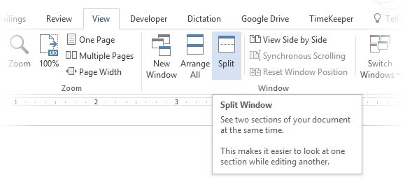 Διαχωρίστε τα Windows στο Microsoft Word 