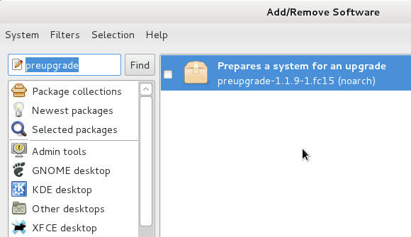 αναβάθμιση του fedora linux