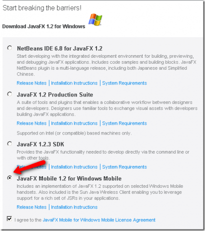 Java για Windows Mobile