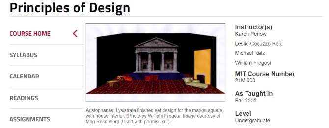 Αρχές σχεδιασμού OpenCourseWare του MIT