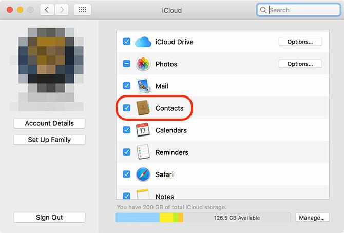 Επαφές iCloud