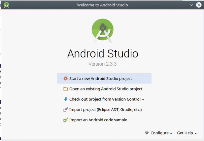 android create app androidstudio έναρξη