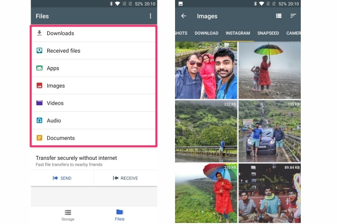 τα χαρακτηριστικά των αρχείων google go app