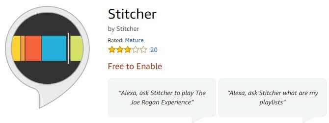Stitcher για podcast ηχώ ezon