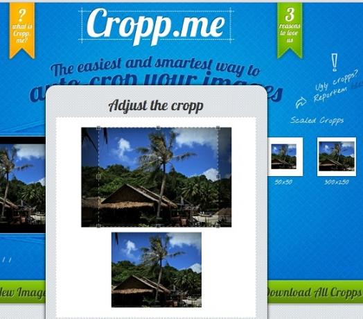 Cropp.me: Αυτόματη περικοπή εικόνων Online CroppMe