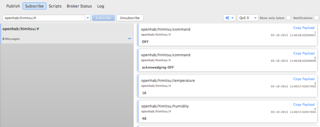 mqtt arduino μηνύματα επιστρέφουν