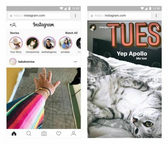 Οι Ιστορίες Instagram γίνονται οι ιστορίες instagram του Mobile Web