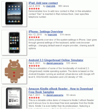 επίδειξη εφαρμογής smartphone