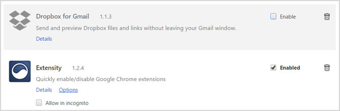 Διαχειριστής επεκτάσεων Chrome