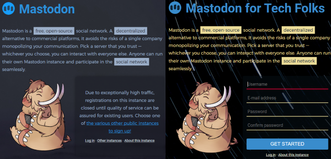 κοινωνική σύνδεση μητρώου mastodon