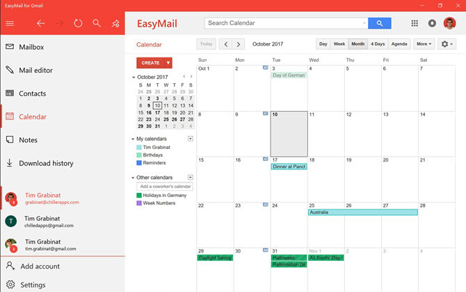 Προβολή EasyMail για το Ημερολόγιο Gmail