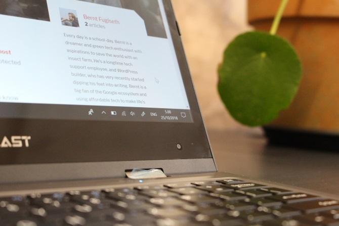 Τοποθέτηση κάμερας Web Teclast F5