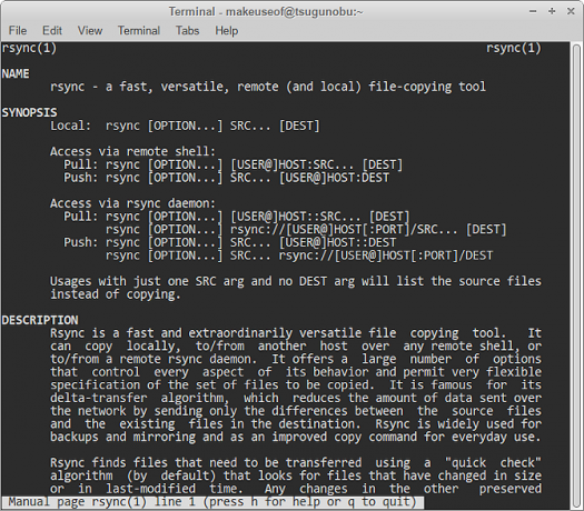 rsync εγχειρίδιο