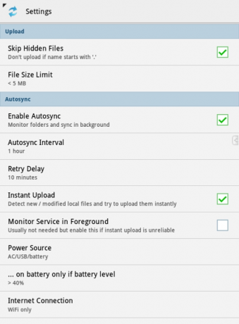 εφαρμογή dropbox Android