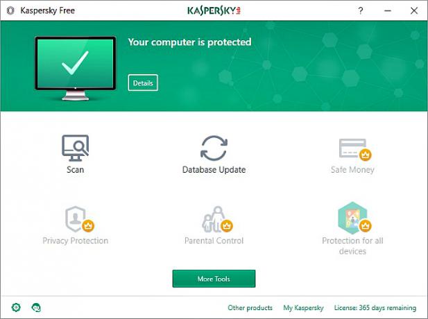 Το Kaspersky εκκινεί ένα δωρεάν antivirus για τον υπολογιστή σας δωρεάν kaspersky οθόνη προστασίας από ιούς