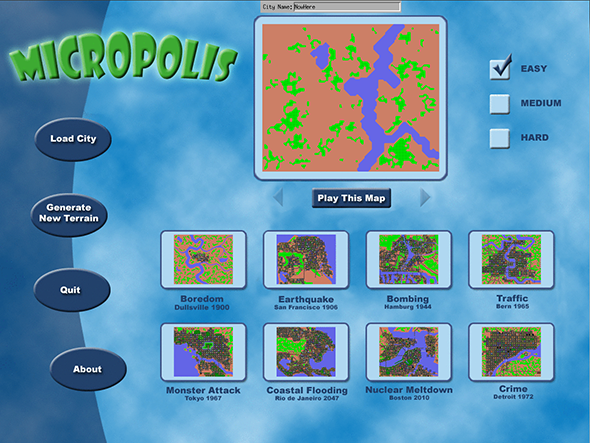 προσομοιωτής πόλης micropolis