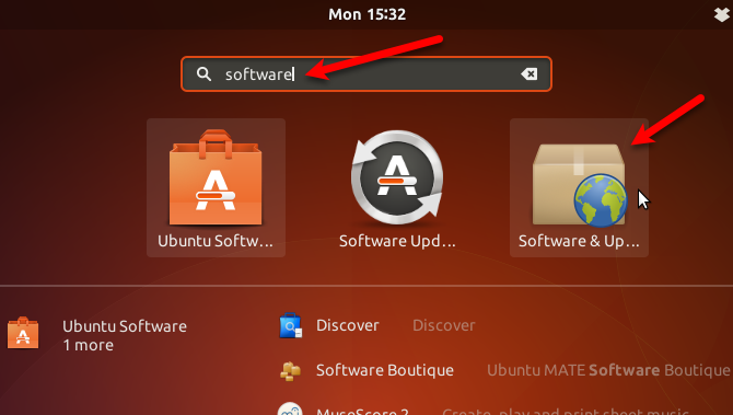 Άνοιγμα λογισμικού και ενημερώσεων στο Ubuntu 17.10