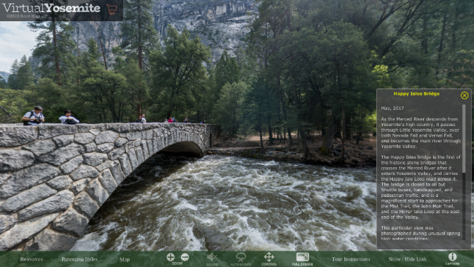 Το Virtual Yosemite προσφέρει πανοραμικές λήψεις 360 μοιρών και ήχο μεγάλων σημείων στο εθνικό πάρκο