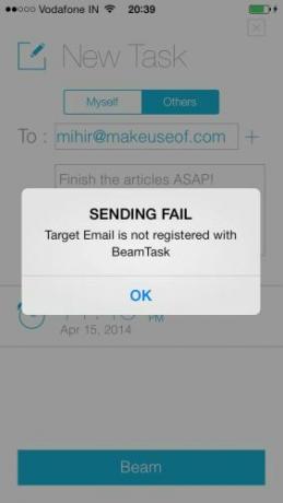 Beamtask-for-iPhone-Sending-Failed-user-not-register