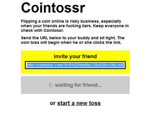 Cointossr: Toss A Coin Online cointossr1