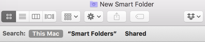 Νέα Έξυπνος Φάκελος Αναζήτηση σε αυτό το Mac