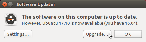 Ειδοποίηση ότι το Ubuntu 17.10 είναι διαθέσιμο