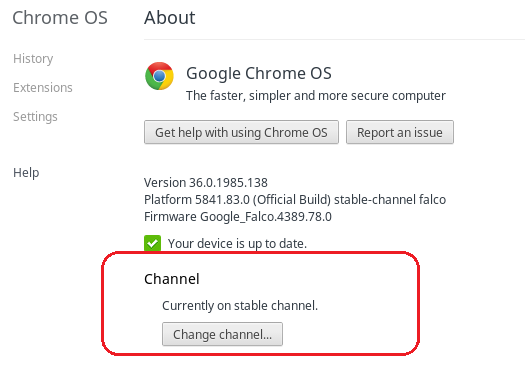 Διαύλου απελευθέρωσης Chrome