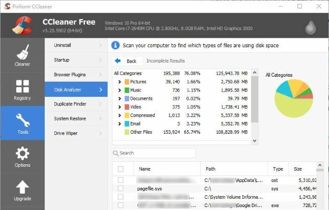 6 Συμβουλές και κόλπα CCleaner για να καθαρίσετε αποτελεσματικά τον υπολογιστή σας 05 CCleaner Disk Analyzer