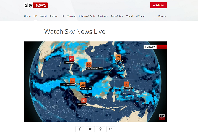 sky news δωρεάν τηλεοπτικό κανάλι Διαδικτύου