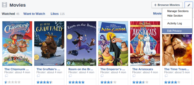 Facebook-Movies-Likes-Απόρρητο