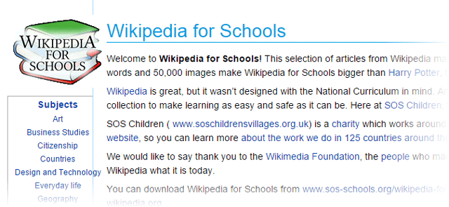 Wikipedia για σχολεία