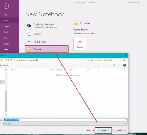 δημιουργήστε πρότυπο ημερολογίου onenote