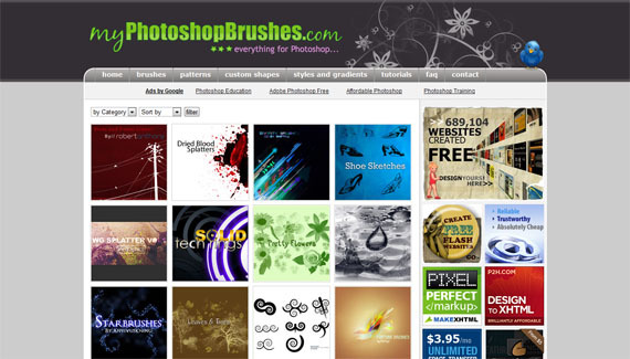 6 καλύτερες τοποθεσίες για λήψη δωρεάν Photoshop Brushes myphotoshopbrushes